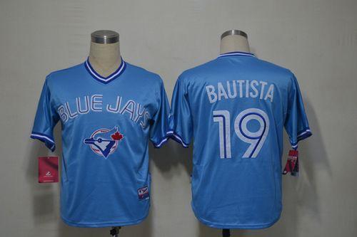 Blue Jays #19 Jose Bautista Light Blue Stitched MLB Jersey - Click Image to Close